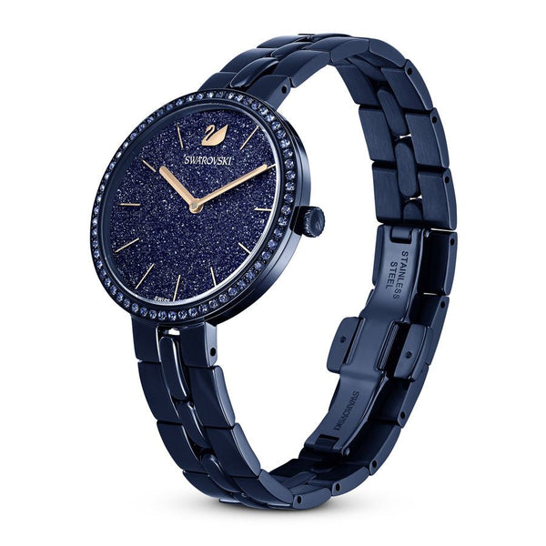 Shop Swarovski Cosmopolitan Crystals Blue Dial Blue Steel Strap Watch for Women - 5647452 in USA