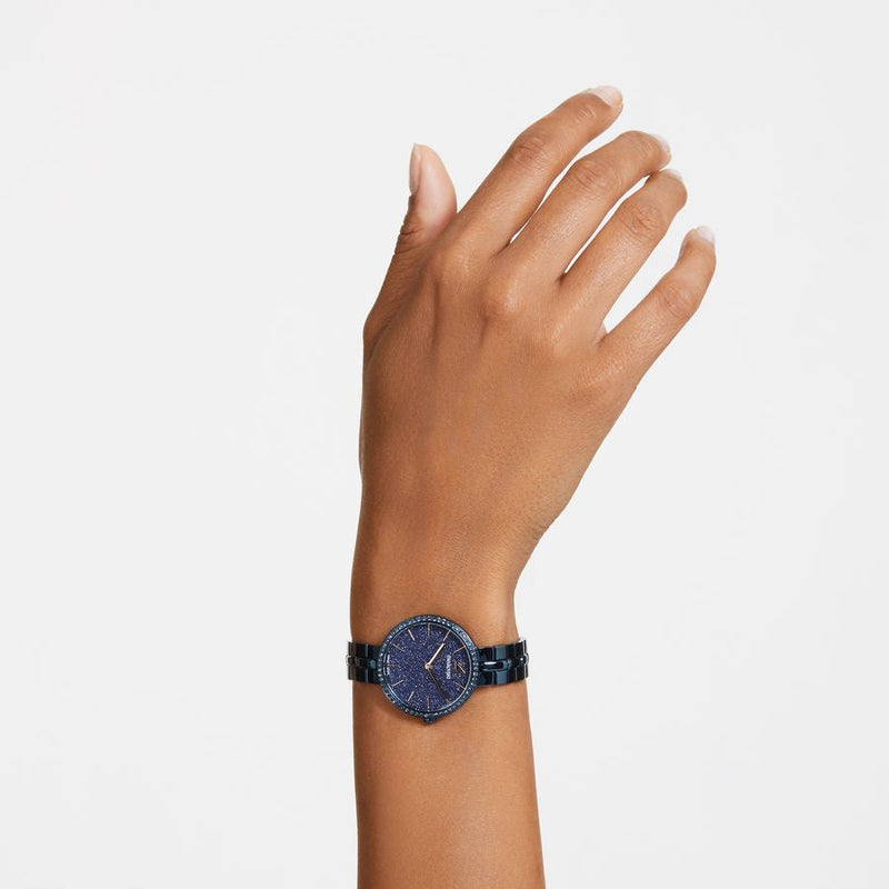 Shop Swarovski Cosmopolitan Crystals Blue Dial Blue Steel Strap Watch for Women - 5647452 in USA