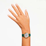Swarovski Crystalline Wonder Silver Dial Green Leather Strap Watch for Women - 5656893 Buy Now By Swarovski