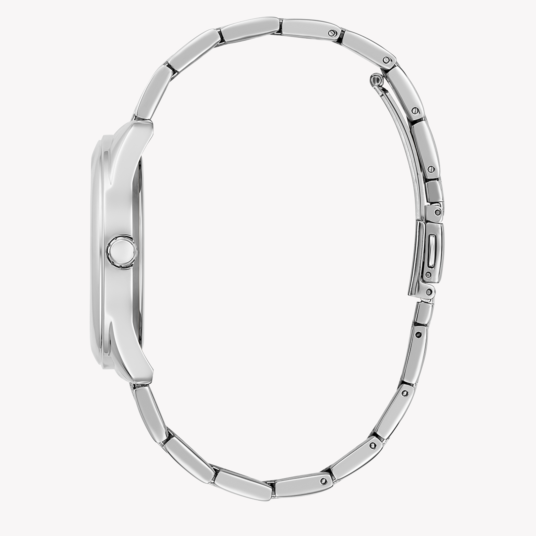 Guess Cubed Analog Silver Dial Silver Steel Strap Watch For Women - GW0606L1