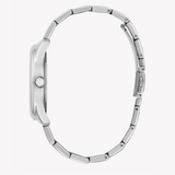 Shop Guess Cubed Analog Silver Dial Silver Steel Strap Watch For Women - GW0606L1 in USA