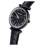 Swarovski Crystalline Wonder Black Dial Black Leather Strap Watch for Women - 5664311 Buy Now By Swarovski