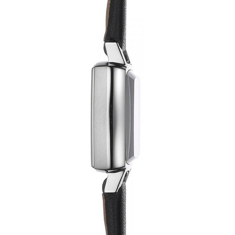 Shop Tissot Lovely Square Quartz Diamonds Black Dial Black Leather Strap Watch For Women - T058.109.16.056.00 in USA