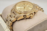 Michael Kors Mini Bradshaw Crystals Gold Dial Gold Steel Strap Watch For Women - MK6494 Buy Now By Michael Kors