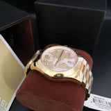 Michael Kors Layton Rose Gold Dial Gold Stainless Steel Strap Watch for Women - MK6476 Buy Now By Michael Kors