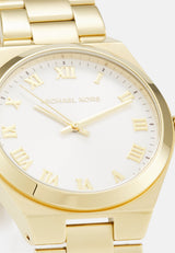 Michael Kors Lennox Three Hand Silver Dial Gold Steel Strap Watch For Women - MK7391 Buy Now By Michael Kors