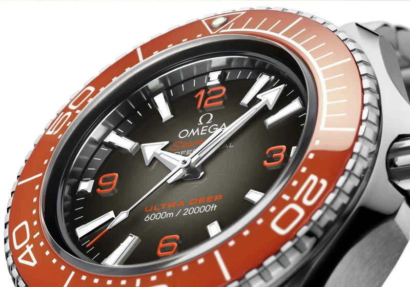 Shop Omega Seamaster Planet Ocean 6000M 45.5mm Black Dial Silver Steel Strap Watch for Men - 21530462106001 in USA