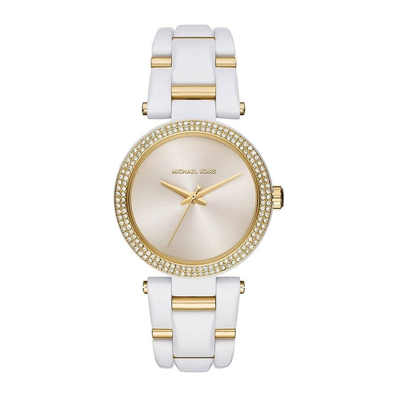 Michael Kors Delray Rose Gold Dial White Steel Strap Watch for Women - MK4315 Buy Now By Michael Kors