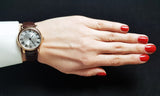 Tissot Carson Premium Lady Silver Dial Brown Leather Strap Watch For Women - T122.210.36.033.00 Buy Now By Tissot