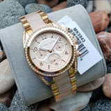 Michael Kors Blair Chronograph Rose Gold Dial Two Tone Steel Strap Watch for Women - MK5943 Buy Now By Michael Kors