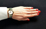 Tissot Classic Dream Lady Gold Dial Two Tone Steel Strap Watch For Women - T129.210.22.263.00 Buy Now By Tissot