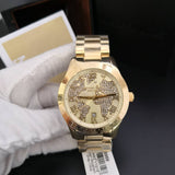 Michael Kors Layton Chronograph Gold Dial Gold Steel Strap Watch for Women - MK5959