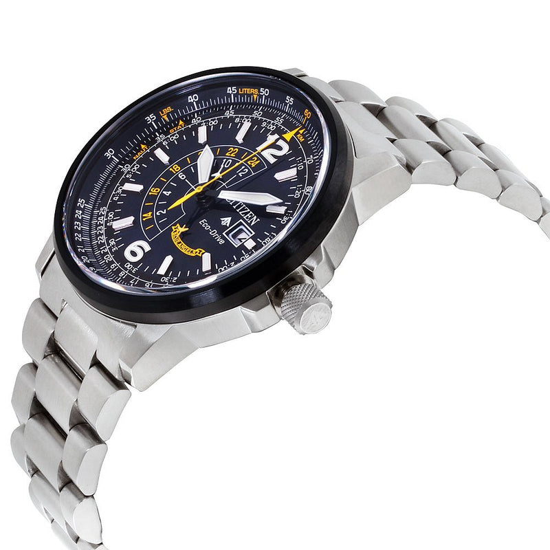 Citizen Promaster Nighthawk Eco Drive Navy Blue Dial Silver Steel Strap Watch For Men - BJ7006-56L Buy Now By Citizen