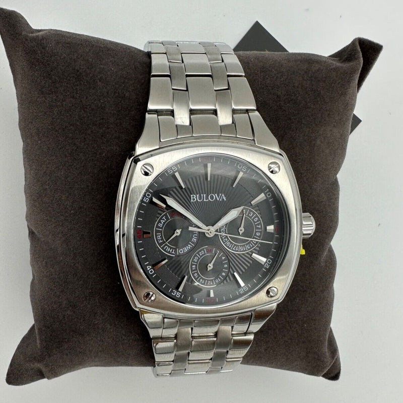 Shop Bulova Classic Collection Multifunction Grey Dial Silver Steel Strap Watch for Men - 96C148 in USA