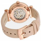 Emporio Armani Meccanico Silver Skeleton Dial Beige Leather Strap Watch For Women - AR60001 Buy Now By Emporio Armani