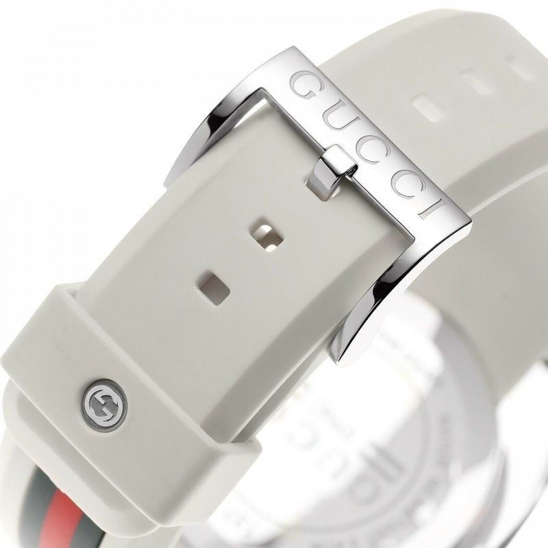 Shop Gucci SYNC XXL White Dial White Rubber Strap Watch For Men - YA137102 in USA