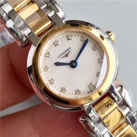 Longines PrimaLuna Quartz Diamonds Mother of Pearl Dial Two Tone Steel Strap Watch for Women - L8.110.5.93.6 Buy Now By Longines