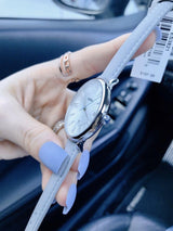 Fossil Jacqueline White Dial Light Blue Leather Strap Watch for Women - ES3821 Buy Now By Fossil