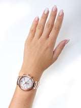 Michael Kors Sawyer Mother of Pearl White Dial Rose Gold Steel Strap Watch for Women - MK6282 Buy Now By Michael Kors