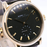 Marc Jacobs Baker Black Dial Black Leather Strap Watch for Women - MBM1269 Buy Now By Marc Jacobs