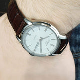 Tissot Automatics III Steel White Dial Brown Leather Strap Watch For Men - T065.430.16.031.00 Buy Now By Tissot