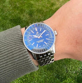 Breitling Navitimer Automatic 41mm Black Dial Silver Steel Strap Watch for Men - A17326241B1A1
