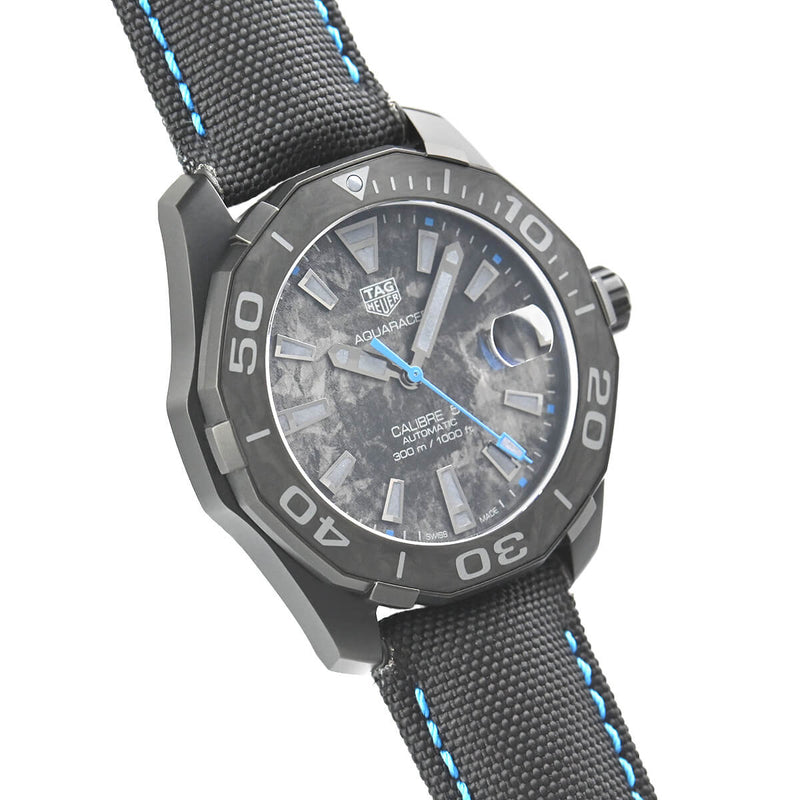 Tag Heuer Aquaracer Calibre 5 Black Nylon Strap Carbon Dial Watch for Men - WBD218C.FC6447 Buy Now By Tag Heuer