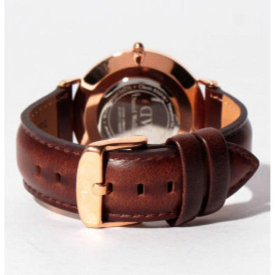 Daniel Wellington Dapper York White Dial Brown Leather Strap Watch For Men - DW00100085 Buy Now By Daniel Wellington