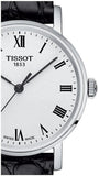 Tissot Everytime Small White Dial Black Leather Strap Watch For Women - T109.210.16.033.00