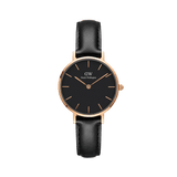 Daniel Wellington Classic Petite Sheffield Black Dial Black Leather Strap Watch For Women - DW00100224 Buy Now By Daniel Wellington