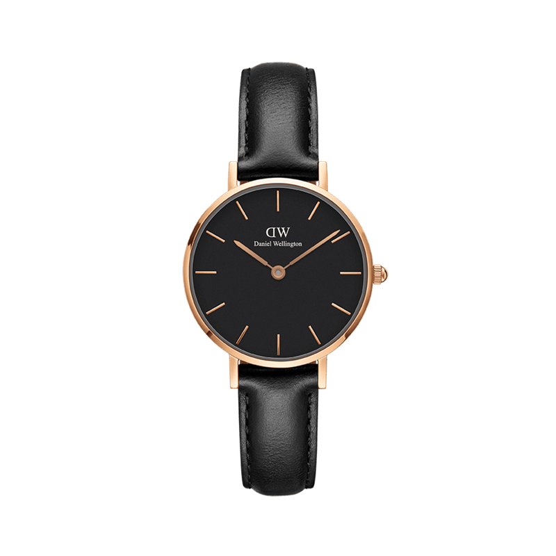 Daniel Wellington Classic Petite Sheffield Black Dial Black Leather Strap Watch For Women - DW00100224 Buy Now By Daniel Wellington