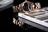 Tissot T Wave Black Dial Rose Gold Steel Strap Watch For Women - T112.210.33.051.00 Buy Now By Tissot