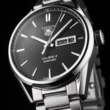 Tag Heuer Carrera Calibre 5 Automatic Black Dial Silver Steel Strap Watch for Men - WAR201A.BA0723 Buy Now By Tag Heuer