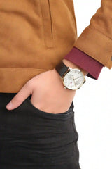 Tommy Hilfiger Hunter White Dial Black Leather Strap Watch for Men - 1791606 Buy Now By Tommy Hilfiger