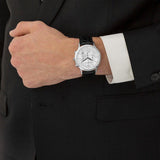 Emporio Armani Classic Chronograph Silver Dial Black Leather Strap Watch For Men - AR2432 Buy Now By Emporio Armani