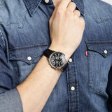 Emporio Armani Renato Chronograph Black Dial Black Leather Strap Watch For Men - AR2447 Buy Now By Emporio Armani
