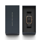 Daniel Wellington Quadro Pressed Ashfield Black Dial Black Mesh Strap Watch for Women - DW00100467 Buy Now By Daniel Wellington