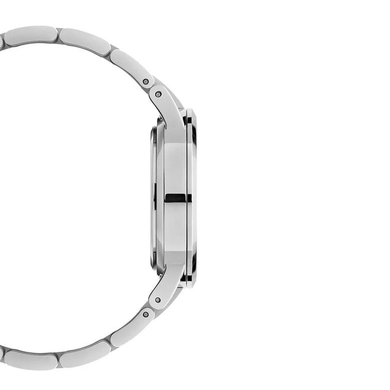 Daniel Wellington Iconic Link White Dial Silver Steel Strap Watch for Women - DW00100203