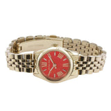 Michael Kors Lexington Quartz Orange Dial Gold Steel Strap Watch For Women - MK3284 Buy Now By Michael Kors