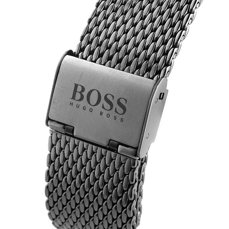 Shop Hugo Boss Ocean Edition Blue Dial Black Mesh Bracelet Watch for Men - 1513702 in USA