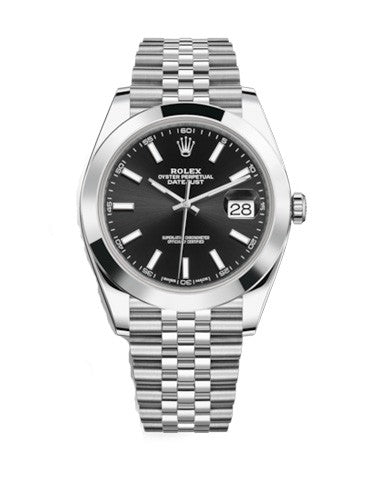 Shop Rolex Datejust 41 Oyster Black Dial Oystersteel Jubilee Bracelet Watch for Men - M126300-0012 in USA