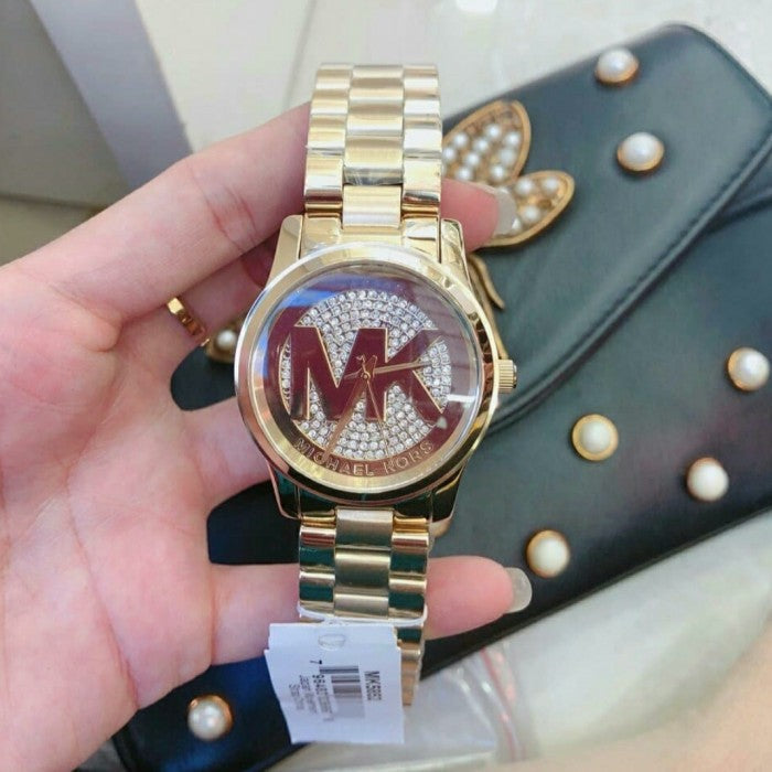 Michael Kors Runway Quartz Gold Dial Gold Steel Strap Watch For Women - MK5852 Buy Now By Michael Kors