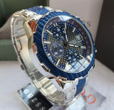 Guess Octane Chronograph Blue Dial Two Tone Steel Strap Watch for Men - W1046G2 Buy Now By Guess