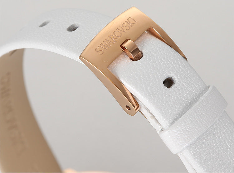 Swarovski Crystalline Pure White Dial White Leather Strap Watch for Women - 5376083 Buy Now By Swarovski