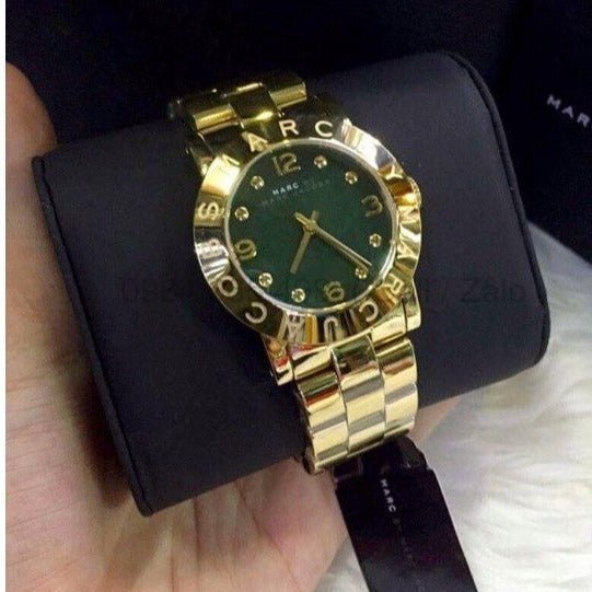 Marc Jacobs Amy Green Dial Gold Steel Strap Watch for Women - MBM8609 Buy Now By Marc Jacobs