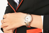 Bulova Crystal Collection Silver Dial Two Tone Steel Strap Watch for Women - 98N100 Buy Now By Bulova