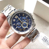 Michael Kors Brecken Chronograph Blue Dial Two Tone Steel Strap Watch For Men - MK8437 Buy Now By Michael Kors