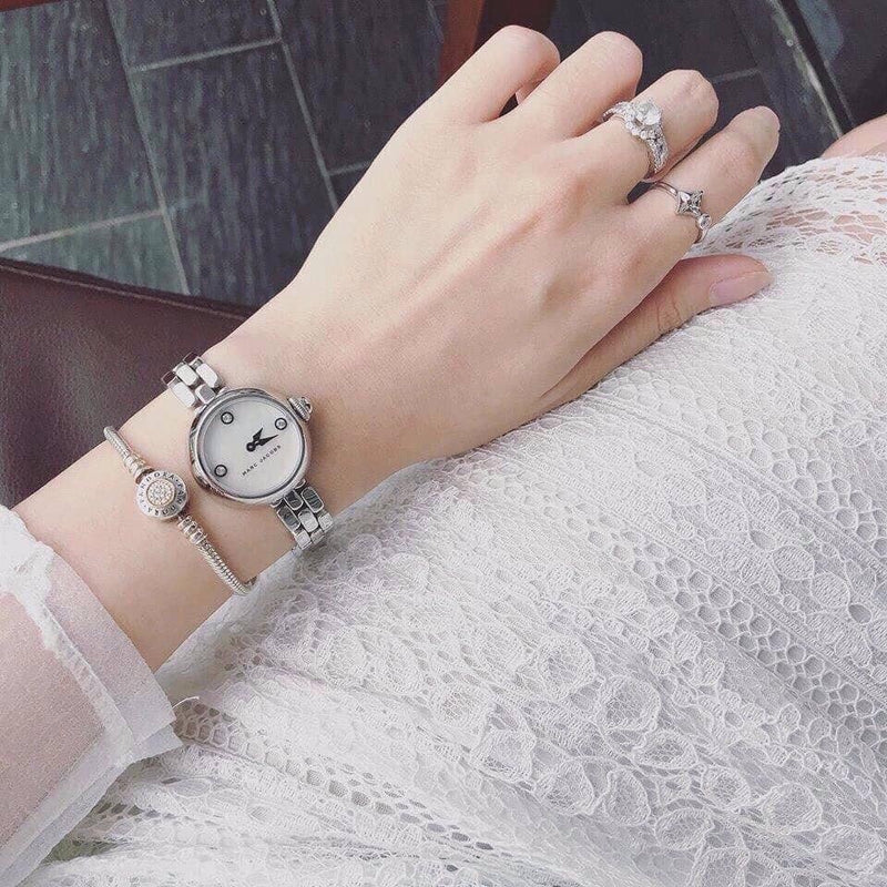 Marc Jacobs Courtney Mother of Pearl White Dial Silver Steel Strap Watch for Women - MJ3459 Buy Now By Marc Jacobs