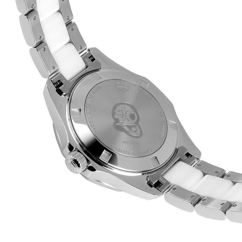 Shop Tag Heuer Aquaracer Diamonds White Dial Two Tone Steel Strap Watch for Women - WAY131H.BA0914 in USA
