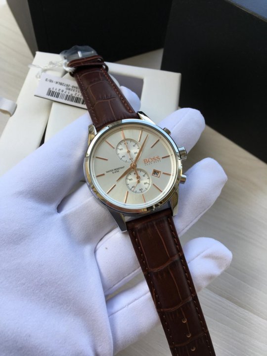 Hugo Boss Jet Chronograph Quartz Silver Dial Brown Leather Strap Watch For Men - HB1513280 Buy Now By Hugo Boss